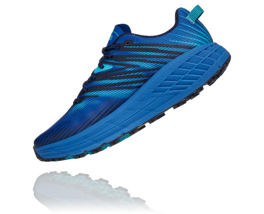 Hoka One One Mens Trail Shoes - Speedgoat 4 - Blue - HNZA47125